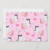 Es ist ein Mädchen Stork Birth Ankündigung (Rückseite)