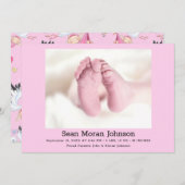 Es ist ein Mädchen Stork Birth Ankündigung (Vorne/Hinten)