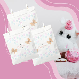 Es ist ein Mädchen Süße handgezeichnete Schmetterl Geschenktütchen