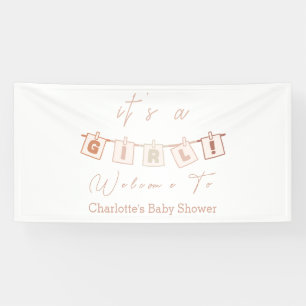 Es ist ein Mädchen! Süße Notedry Boho Farbe Baby S Banner