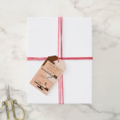 Es ist ein Mädchen! Süßer Bär Computerbildschirm B Geschenkanhänger (Mit Garn)