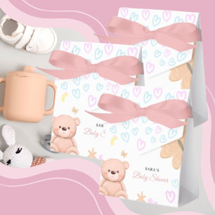 Es ist ein Mädchen Süßer Teddybär Baby Shower Cart Geschenkschachtel