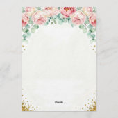 "Es ist ein Mädchen" Teddybär-Einladung Einladung (Rückseite)