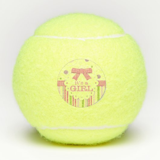 Es ist ein Mädchen Tennisbälle (Vorderseite)