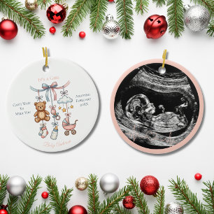 Es ist ein Mädchen Ultraschall Schwangerschaftsank Keramik Ornament
