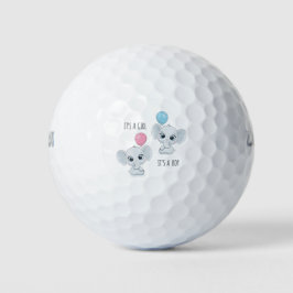 Es ist ein Mädchen und ein Junge Golfball