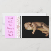 Es ist ein Mädchen... Unsere Wertvolle kleine Perl Ankündigung (Vorderseite)