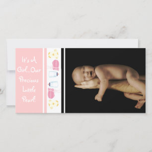 Es ist ein Mädchen... Unsere Wertvolle kleine Perl Ankündigung