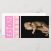 Es ist ein Mädchen... Unsere Wertvolle kleine Perl Ankündigung (Vorne/Hinten)