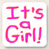 Es ist ein Mädchen! Untersetzer (Vorderseite)