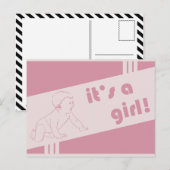 es ist ein Mädchen : Vintage Ankündigung (Vorne/Hinten)