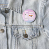 Es ist ein Mädchen! Violetter Gradient Kusine-to-b Button (Beispiel)