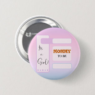 Es ist ein Mädchen! Violetter Gradient Süße werden Button