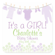 Es ist ein MÄDCHEN! Wäscheleine Babydusche