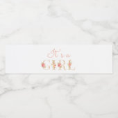 Es ist ein Mädchen-Wasserflaschen-Etikett Wasserflaschenetikett (Einzelnes Label)