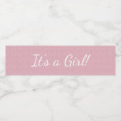 Es ist ein Mädchen Wasserflaschenetikett (Einzelnes Label)