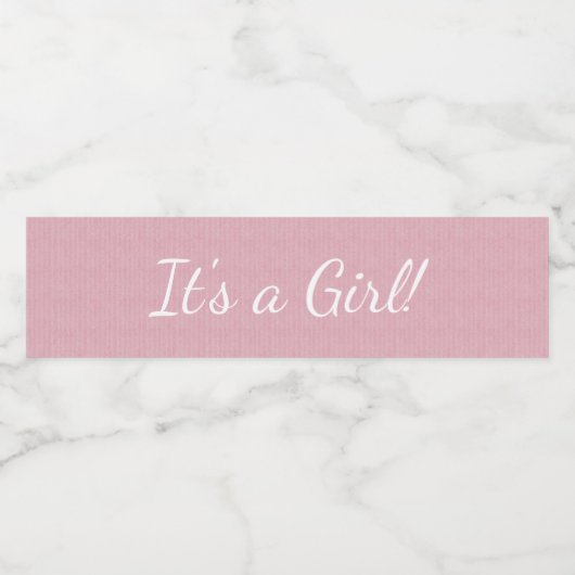 Es ist ein Mädchen Wasserflaschenetikett (Einzelnes Label)