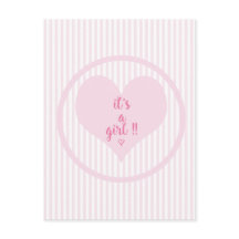 ES IST EIN MÄDCHEN - Weiche, rosa und weiße Streif