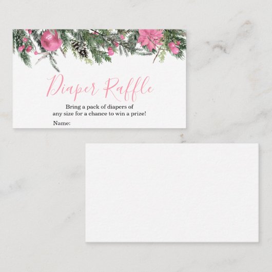 Es ist ein Mädchen Weihnachtsduschenduschmaschine Visitenkarte (Vorne/Hinten)