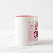 Es ist ein Mädchen Zweifarbige Tasse (Mittel)