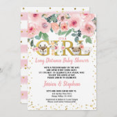 Es ist ein Mädchenschuh mit langer Entfernung. Einladung (Vorne/Hinten)