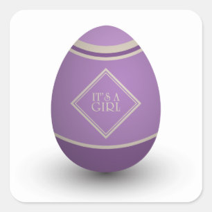 Es ist ein Mädchensturkenei Quadratischer Aufkleber