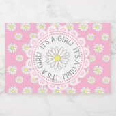 Es ist ein MÄDCHIESY Girl Baby Stower Flaschenetik Lebensmitteletikett (Einzelnes Label)