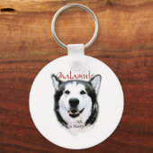Es ist ein Malamute Schlüsselanhänger (Vorderseite)
