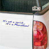 Es ist ein Marathon - Blau Autoaufkleber (Auf Lkw)