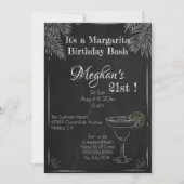 Es ist ein Margarita Birthday Bash 21. Einladung (Vorderseite)