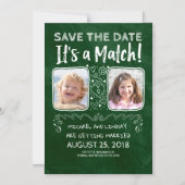 Es ist ein Match - Funny Save the Date Foto Magneteinladung (Vorderseite)
