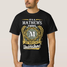 Es ist ein Mathews-Ding, das man nicht verstehen k