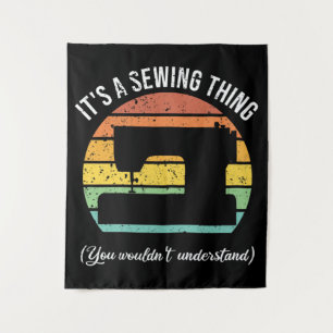 Es ist ein Nähvorgang Wandteppich