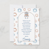 Es ist ein Niedlicher Junge blau | Greige Robot Ba Dankeskarte (Rückseite)