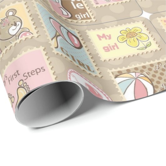 Es ist ein Niedlicher kleiner Bär für Mädchen Geschenkpapier (Rolleneckpunkt)