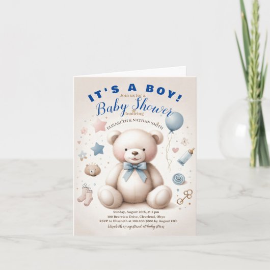 Es ist ein niedlicher Teddybär mit Flachbildschirm Ankündigung (Vorderseite)