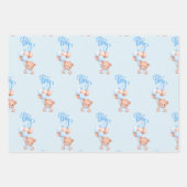 Es ist ein Niedlicher Teddybärspielzeug mit Balloo Geschenkpapier Set (Vorderseite 2)