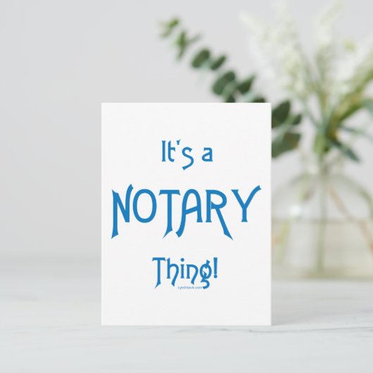 Es ist ein Notar Postkarte (Stehend Vorderseite)