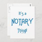 Es ist ein Notar Postkarte (Vorne/Hinten)