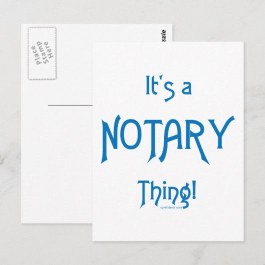 Es ist ein Notar Postkarte (Vorne/Hinten)