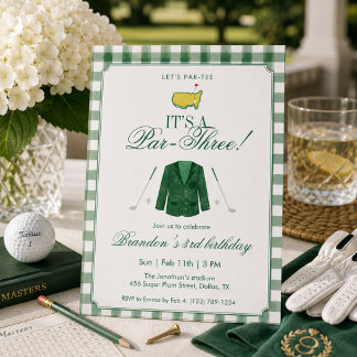 Es ist ein Par-Three Golf 3. Geburtstag Green Ging Einladung