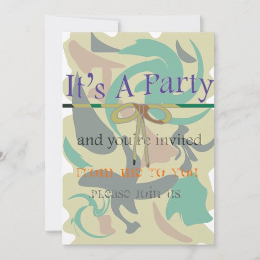 Es ist ein Party Einladung (Vorderseite)