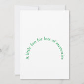 Es ist ein Party Einladung (Rückseite)