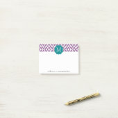 Es ist ein Party - Ikat-Muster mit benutzerdefinie Post-it Klebezettel (Auf Schreibtisch)