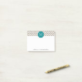 Es ist ein Party - Ikat-Muster mit benutzerdefinie Post-it Klebezettel (Auf Schreibtisch)