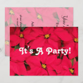 Es ist ein Party Poinsettias Einladung (Vorne/Hinten)