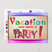 Es ist ein Party Save the Date Ankündigungspostkarte (Vorne/Hinten)