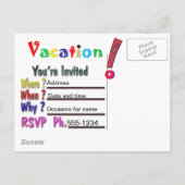 Es ist ein Party Save the Date Ankündigungspostkarte (Rückseite)