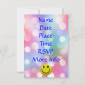 Es ist ein Party! Spaß, bunte Einladung (Rückseite)