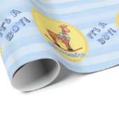 Es ist ein Personalisierter Junge Giraffe Geschenkpapier (Rolleneckpunkt)